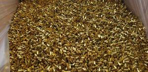 once-fired brass shell casings